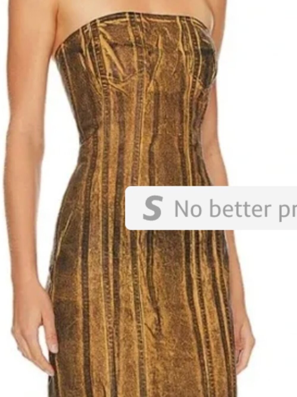 H:ours Dahlila Maxi Dress in Coated Vintage Brown Size XXS